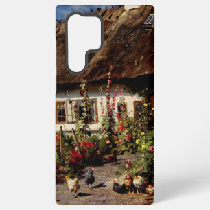 Ein Cottage-Garten mit Hühnern von Peder Monsted Samsung Galaxy Hülle