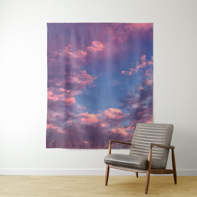 Ein Cotton Candy Sky Wandteppich (Beispiel)