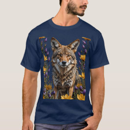 Ein Coyota, umgeben von Blume der Frühjahrswiese T-Shirt