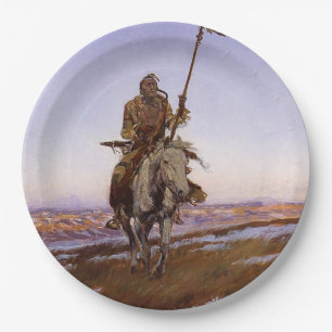 „Ein Cree-Indianer“ Cowboy-Kunst von Charles Russe Pappteller
