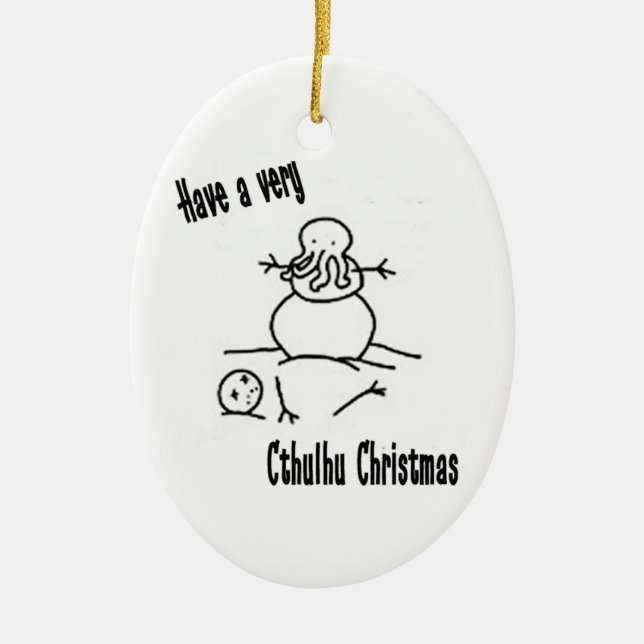 Ein Cthulhu Weihnachten Keramikornament (Vorne)