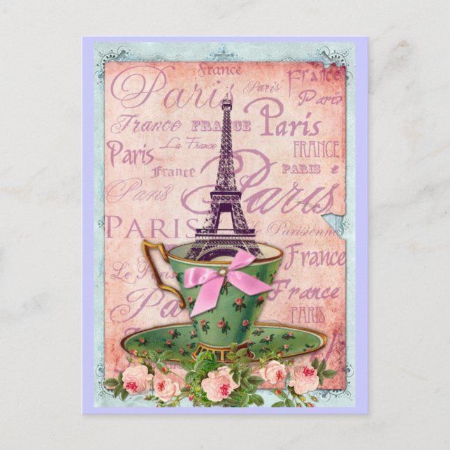 Ein Cup der Tour Eiffel Postkarte (Vorderseite)
