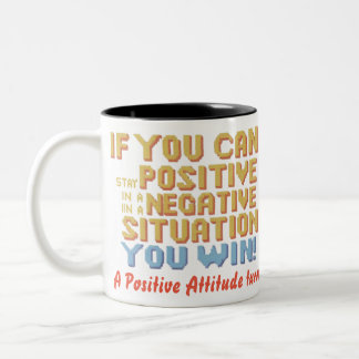 Ein Cup für einen positiven Sonnenaufgang Zweifarbige Tasse