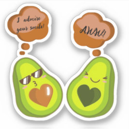 EIN CUSTOM CUTE AVOCADO STICKER