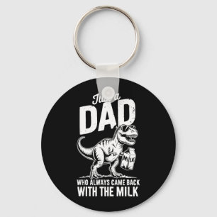 Ein Dad, der mit dem Milch-Dinosaurier-Dad zurückk Schlüsselanhänger