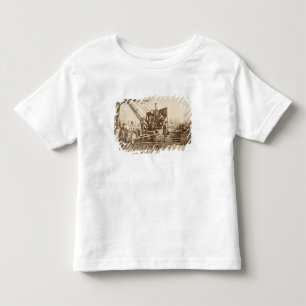 Ein Dampfkran in Kraft während des Gebäude von Kleinkind T-shirt