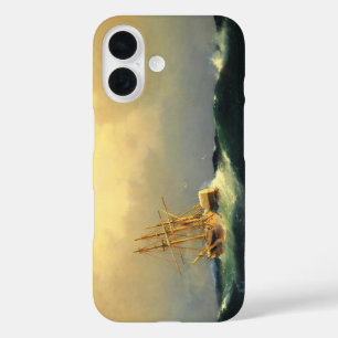 Ein Dampfschiff im Sturm im Atlantischen Ozean iPhone 16 Hülle