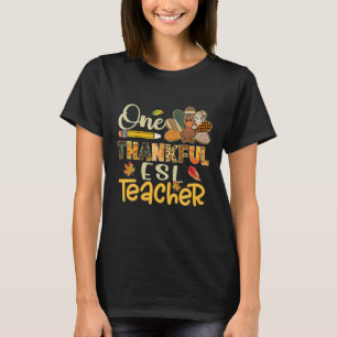 Ein dankbarer ESL-Lehrer Türkei Leopard T-Shirt