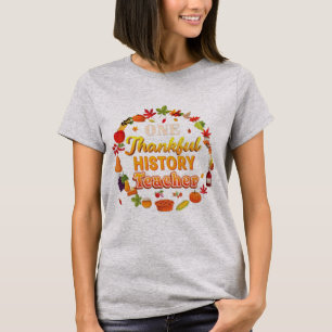 Ein dankbarer Geschichtslehrer Erntedank Pumpkin T-Shirt