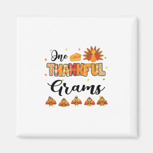 Ein dankbarer Grams Thanksgiving Truthahn Magnet