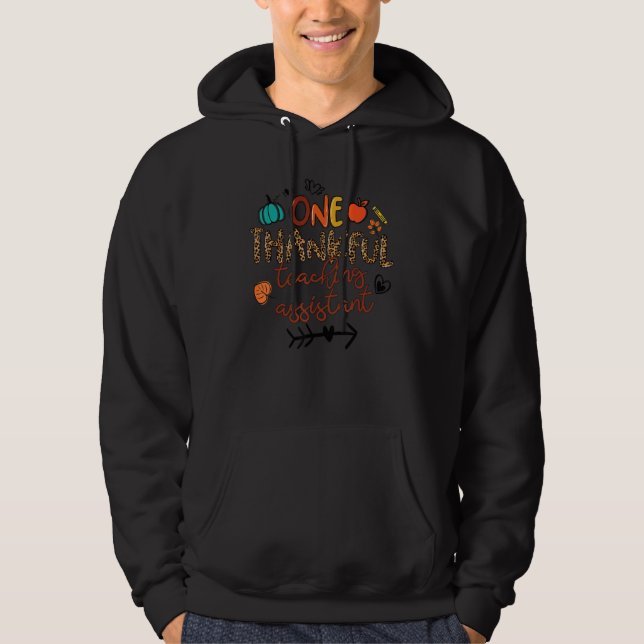 Ein dankbarer Lehrassistent Leopard Herbst Dank Hoodie (Vorderseite)