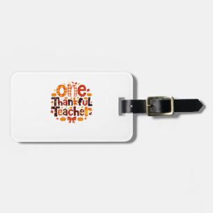 Ein dankbarer Lehrer Herbst Thanksgiving Kürbis C Gepäckanhänger
