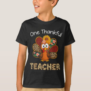 Ein dankbarer Lehrer lustiger süßer Truthahn Thank T-Shirt