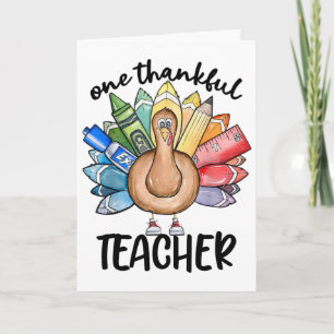 Ein dankbarer Lehrer Türkei Bleistift-Erntedank Te Karte