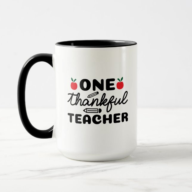 Ein dankbarer Lehrer Wordart Tasse (Links)