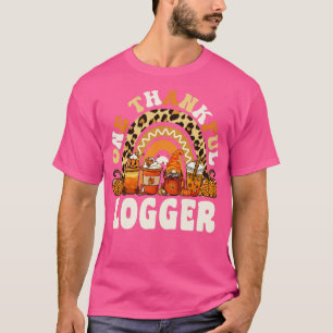 Ein dankbarer Logger Erntedank Rainbow Leopard F T-Shirt
