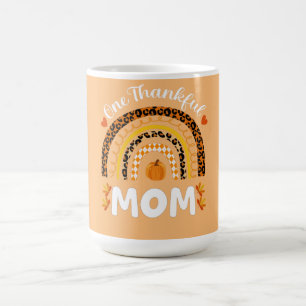 Ein dankbarer Mama Erntedank Regenbogen Fall Leopa Kaffeetasse