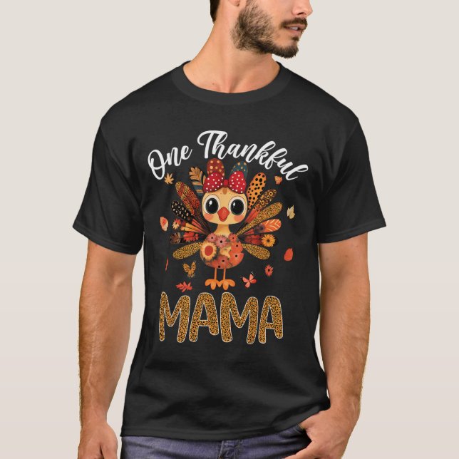Ein dankbarer Mama Herbst Türkei Erntedank T-Shirt (Vorderseite)