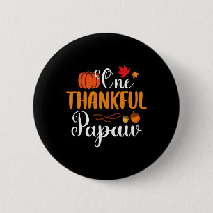 Ein dankbarer Papaw Erntedankfest Herbst Pumpkin H Button