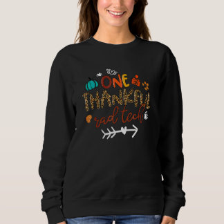 Ein dankbarer Rad Tech Leopard Kürbis Herbst Dank Sweatshirt