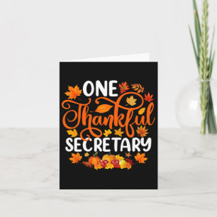 Ein dankbarer Sekretär Funny Fall Herbst Thanksgiv Karte