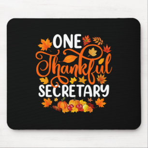 Ein dankbarer Sekretär Funny Fall Herbst Thanksgiv Mousepad