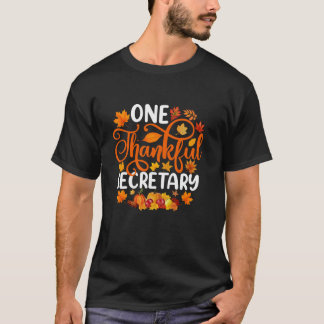 Ein dankbarer Sekretär Funny Fall Herbst Thanksgiv T-Shirt