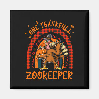 Ein dankbarer Tierpfleger Thanksgiving Regenbogen Magnet