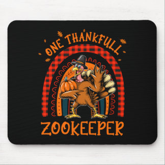 Ein dankbarer Tierpfleger Thanksgiving Regenbogen Mousepad