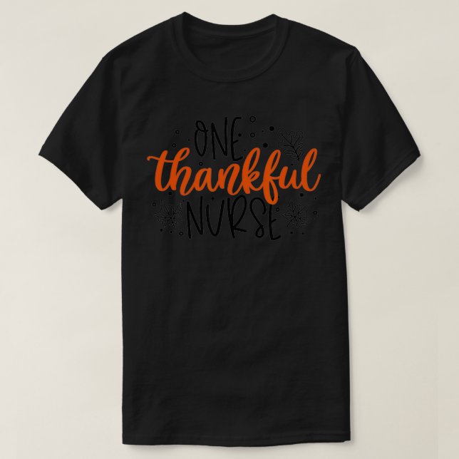 Ein dankenswerter Nurse Erntedank Türkei Scrub Fal T-Shirt (Design vorne)