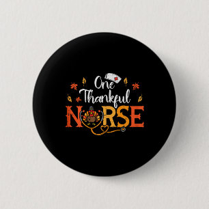 Ein dankenswerter Nurse Türkei Erntedank Scrub Top Button