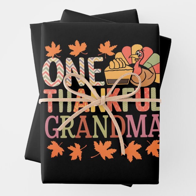 Ein dankenswerter Oma Nana Türkei Erntedank Day Geschenkpapier Set (Beispiel)
