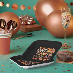 Ein dankenswerter Oma Nana Türkei Erntedank Day Pappteller