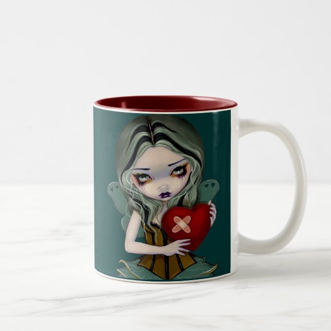 "Ein defektes Herz-ausbessernd" Tasse (Rechts)