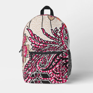 Ein dekoratives Paisley-Design mit lebendigem Rot Bedruckter Rucksack