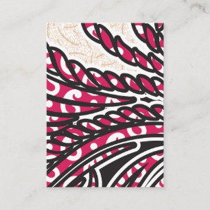 Ein dekoratives Paisley-Design mit lebendigem Rot Visitenkarte