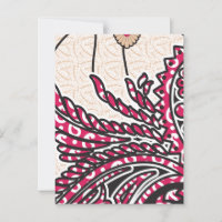 Ein dekoratives Paisley-Design mit lebhaftem Rot u