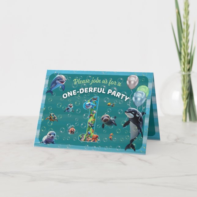 Ein derbliches Party geklappt horizontale Einladun Einladung (Vorderseite)