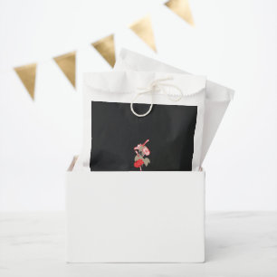 ein Design einer roten Blume auf weißem Hintergrun Geschenktütchen
