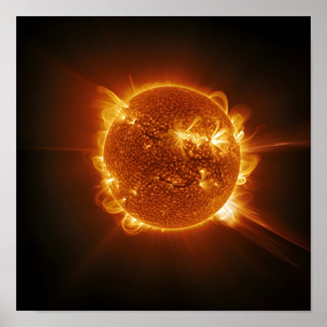 Ein Design mit Blick auf die Sonne vom Weltraum Poster (Vorne)