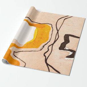Ein Detail aus einer Abstrakten Aquarell- und Tint Geschenkpapier