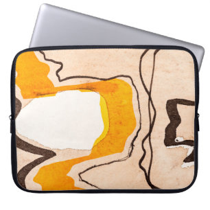Ein Detail aus einer Abstrakten Aquarell- und Tint Laptopschutzhülle