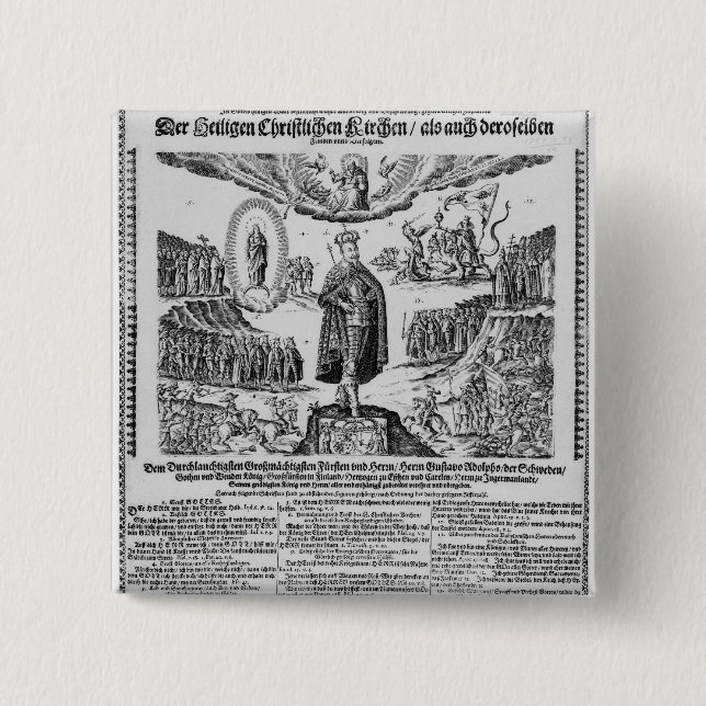Ein deutscher Handzettel, der Adolphus Meister Button (Vorderseite)