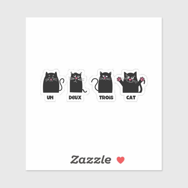 Ein Deux Trois Cam lustige Puzzle pink noses whisk Aufkleber (Blatt)