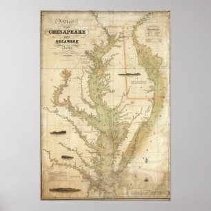 Ein Diagramm des Chesapeakes und der Poster