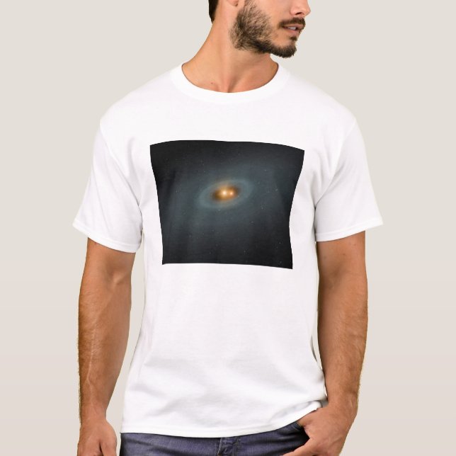 Ein dichtes Sternenpaar und eine umliegende Scheib T-Shirt (Vorderseite)
