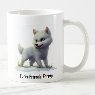Ein digitales Bild eines Niedlichen arktischen Wol Kaffeetasse
