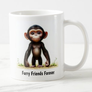 Ein digitales Bild eines Niedlichen Schimpansen Kaffeetasse