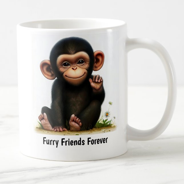 Ein digitales Bild eines Niedlichen Schimpansen Kaffeetasse (Von Creator hochgeladen)