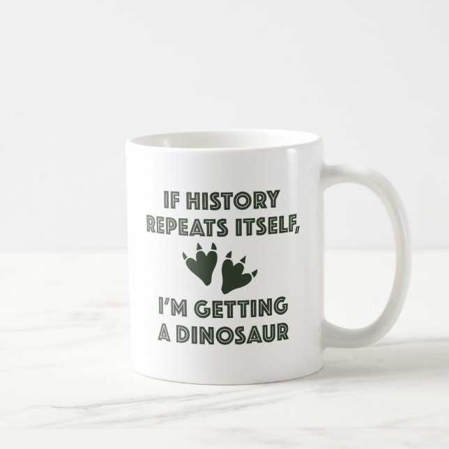 Ein Dinosaurier bekommen Kaffeetasse (Rechts)